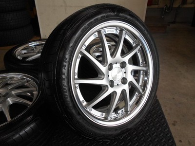 JDM Roadster Work Resultard wheels with minimal scratches 195/50R16 GY (No Tires) - Image 6