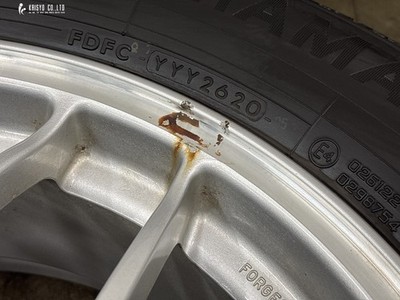 JDM Forged with excellent tread depth BBS RG 17in 7JJ +55 PCD100 Hub d (No Tires) - Image 9