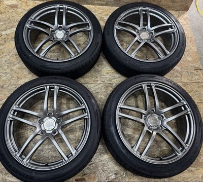 JDM Rare YOKOHAMA AVS Model 5 19x8.5J +45 9J +45 PCD114.3 5-hole 5H Sil (No Tires)
