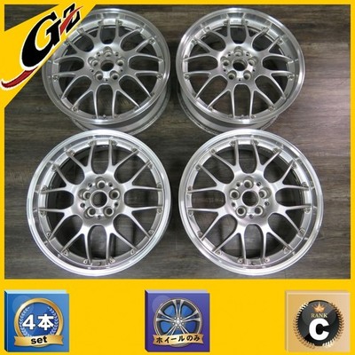 JDM BBS RS907 4Wheels 18x7.5+48 5x100 Silver (No Tires)