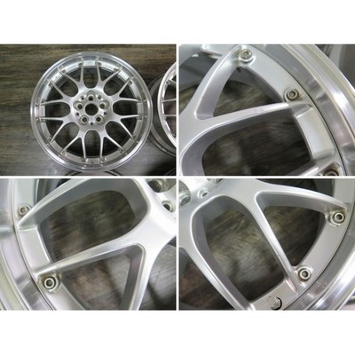 JDM BBS RS907 4Wheels 18x7.5+48 5x100 Silver (No Tires) - Image 4