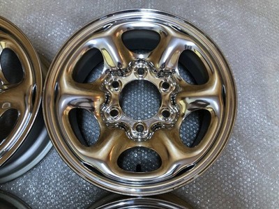 JDM Excellent Condition NISSAN D21 Terrano Genuine 15x6J Chrome Steel W (No Tires) - Image 4