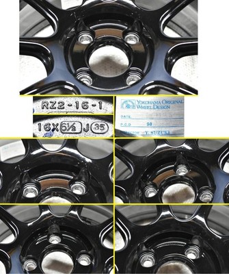 JDM ADVAN RZ2 RZII 16x6.5J 4-hole PCD98 +35 black GBR 4-Wheel Set lightweight (No Tires) - Image 7