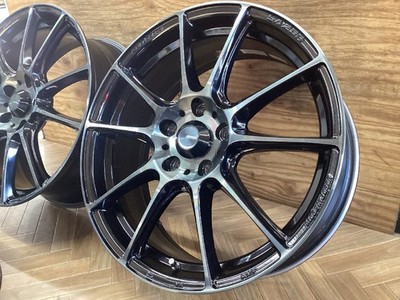 JDM WEDS Weds Sport SA-25R 18x7.0J 5/114.3 +53 WBC Used set of 4 wheels (No Tires) - Image 2