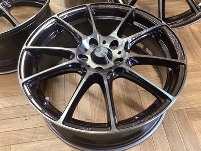 JDM WEDS Weds Sport SA-25R 18x7.0J 5/114.3 +53 WBC Used set of 4 wheels (No Tires) - Image 3