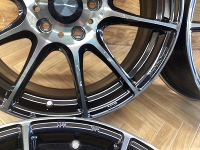 JDM WEDS Weds Sport SA-25R 18x7.0J 5/114.3 +53 WBC Used set of 4 wheels (No Tires) - Image 7