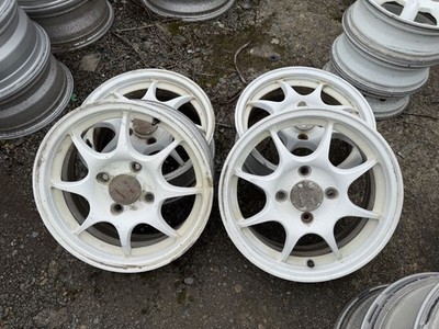 JDM Honda Integra Type-R genuine wheels adapted for use on a Suzuki Ca (No Tires)