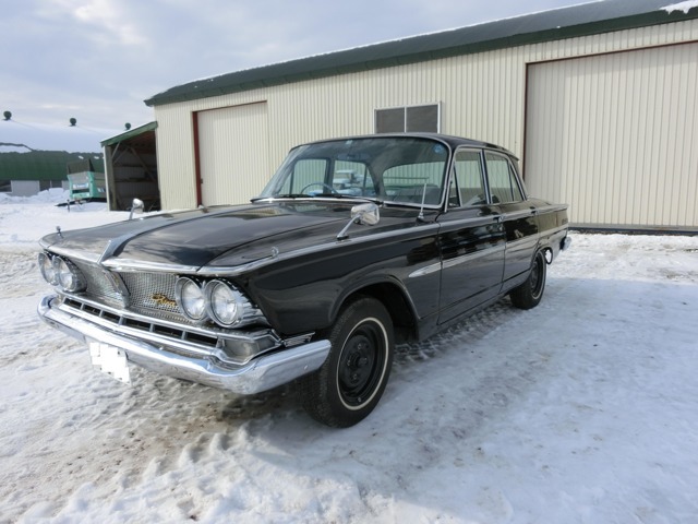Black 1963 Prince Gloria Super 6 (S41) front three-quarter view